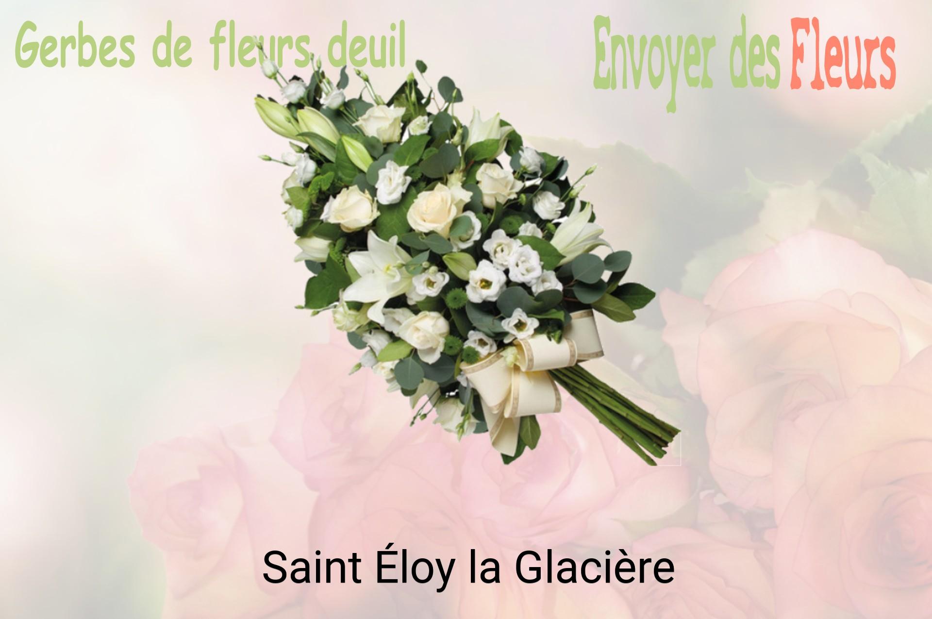 Gerbe de fleurs de deuil livrée à Saint-Éloy-la-Glacière